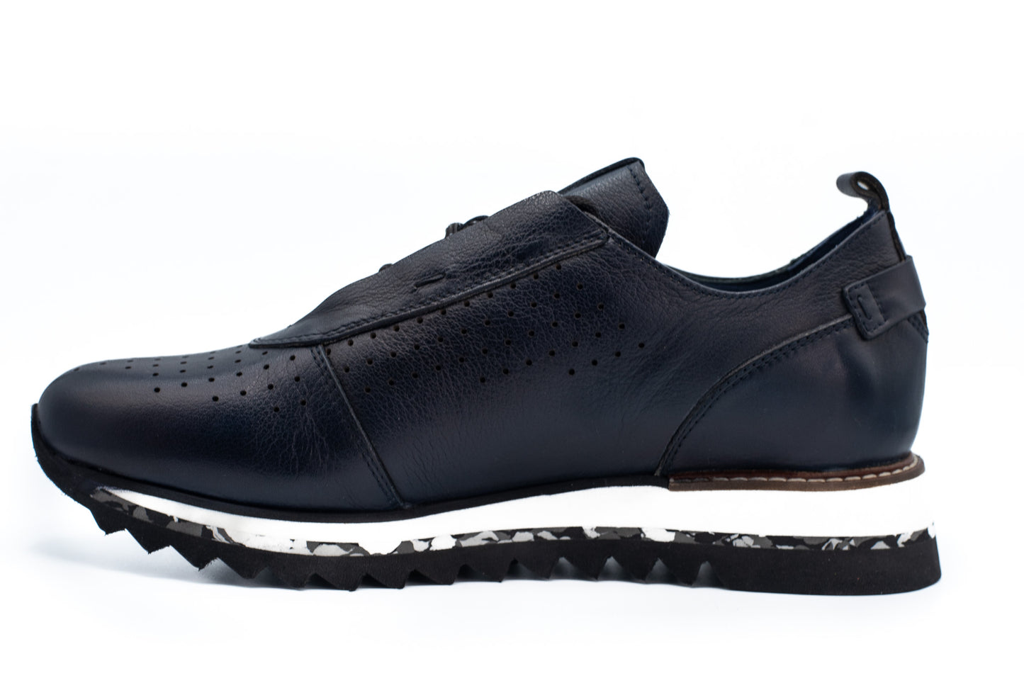 Zapatillas de cuero azul marino de Pensilvania para hombre ¡Venta final!
