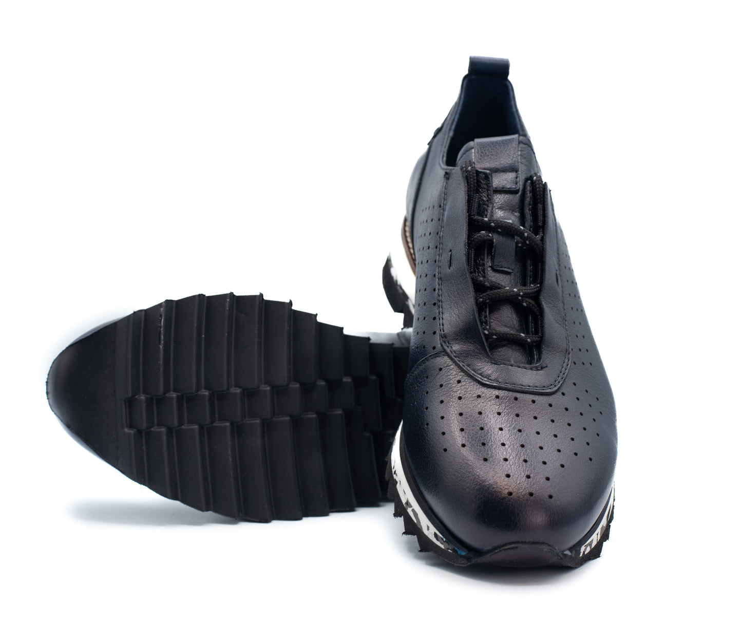 Zapatillas de cuero azul marino de Pensilvania para hombre ¡Venta final!