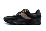 The Tach Black Leather Sneaker