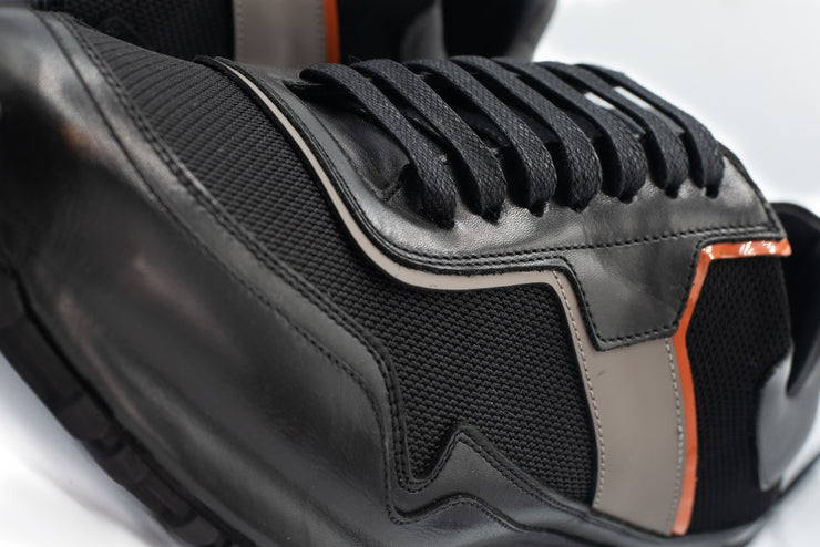 The Tach Black Leather Sneaker