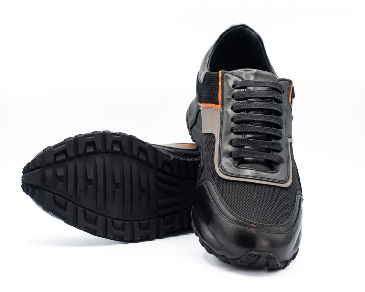 The Tach Black Leather Sneaker