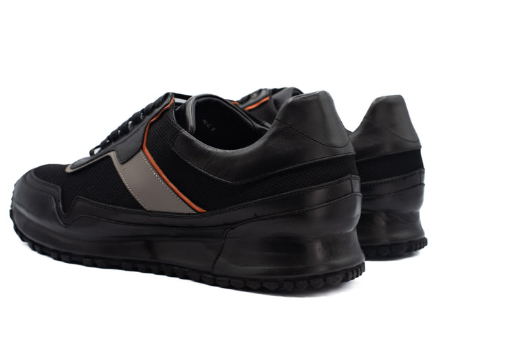 The Tach Black Leather Sneaker