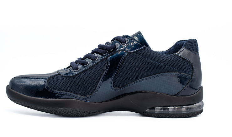 The Zona Navy Leather Sneaker