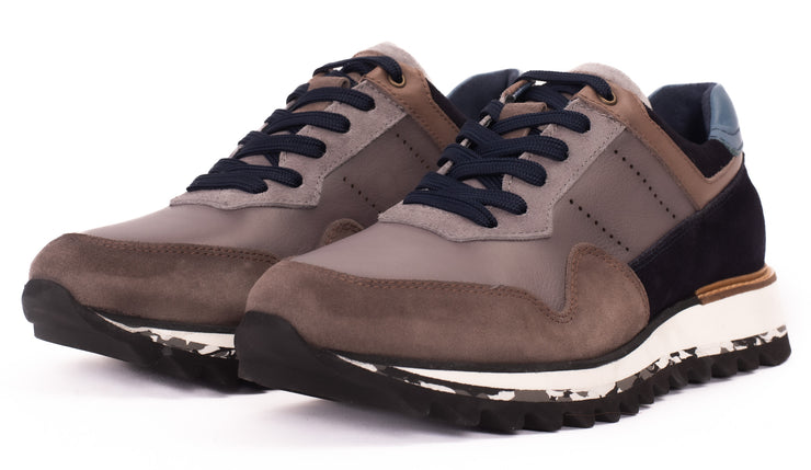 The Hoskova Grey Leather Sneaker