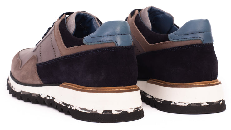 The Hoskova Grey Leather Sneaker