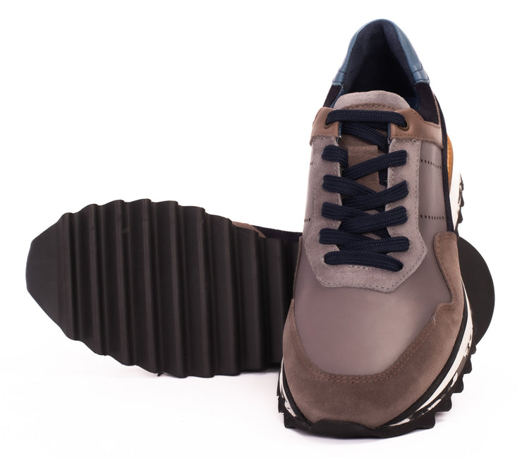 The Hoskova Grey Leather Sneaker