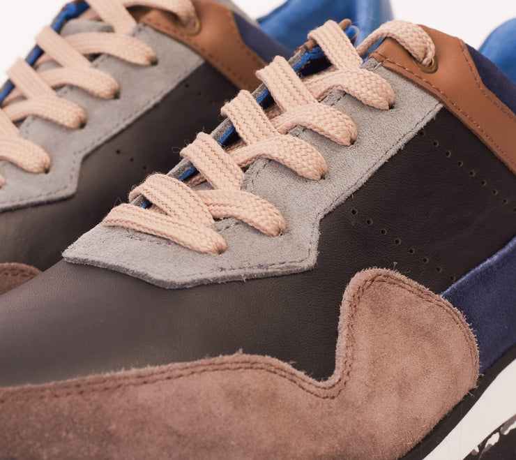 The Hoskova Jean Blue Leather Sneaker