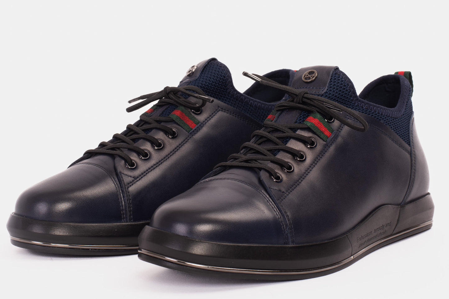 Zapatillas de cuero Hoxton Navy para hombre ¡Venta final!