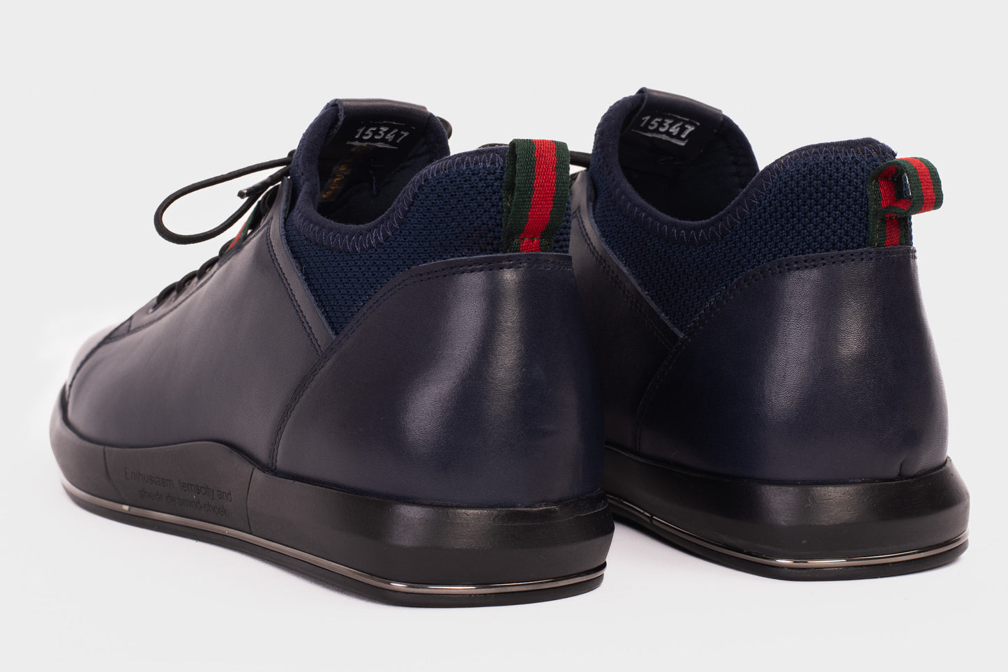 The Hoxton Navy Leather Men  Sneaker