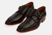 The Hagrid Black Single Monk Strap Handmade Shoe