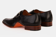 The Hagrid Black Single Monk Strap Handmade Shoe