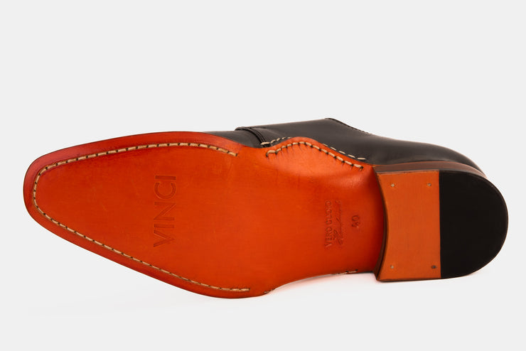 The Hagrid Black Single Monk Strap Handmade Shoe