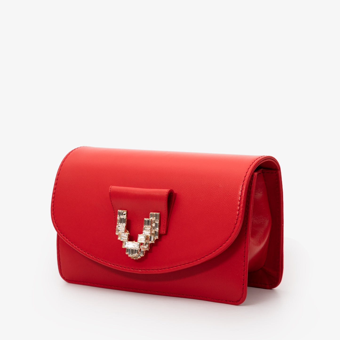 El bolso de cuero rojo Love