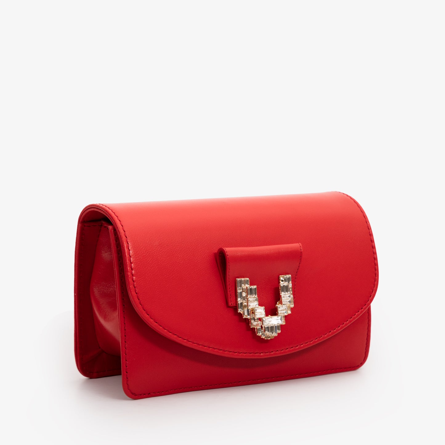 El bolso de cuero rojo Love