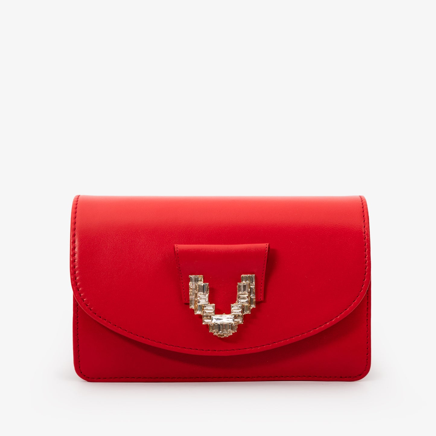 El bolso de cuero rojo Love