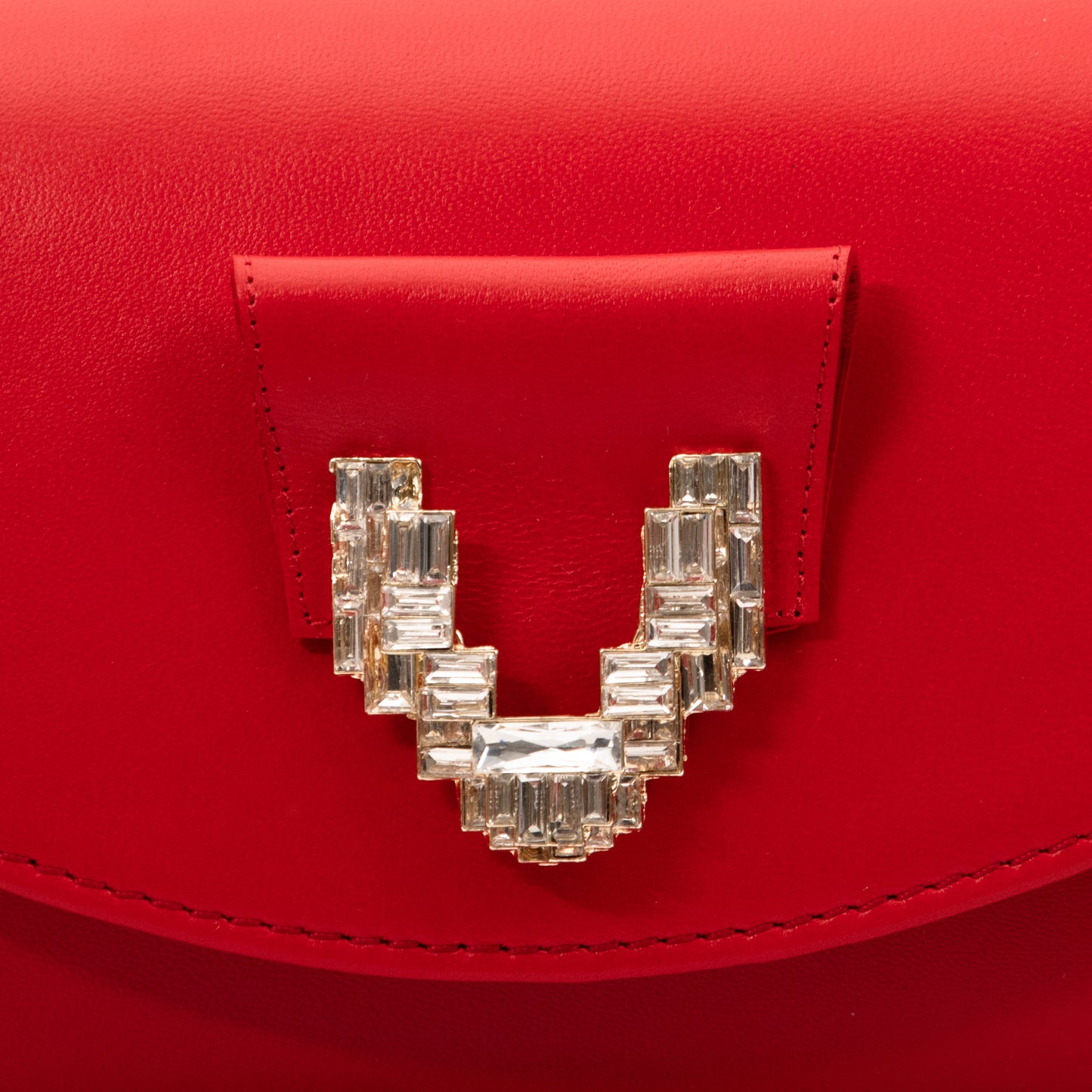 El bolso de cuero rojo Love