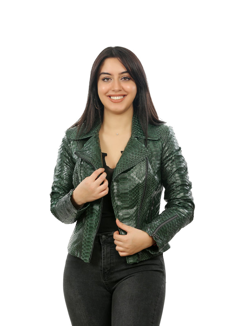 The Canton Pyhtn Leather Women Jacket