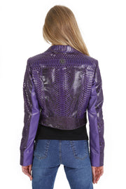 The Rubert Purble  Pyht Leather Women Jacket