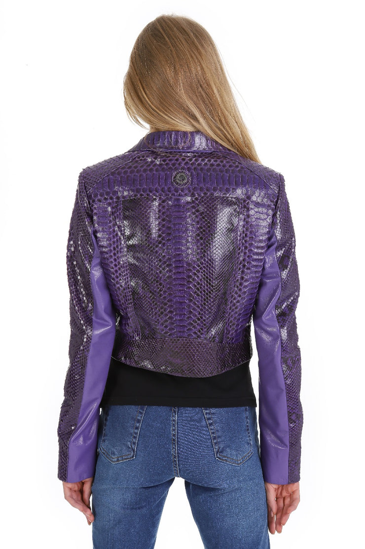 The Rubert Purble  Pyht Leather Women Jacket