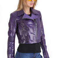 سترة جلدية نسائية من Rubert Purple Pyht 