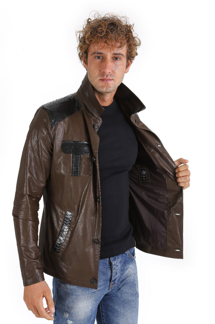 The Pitman Brown Leather Jacket