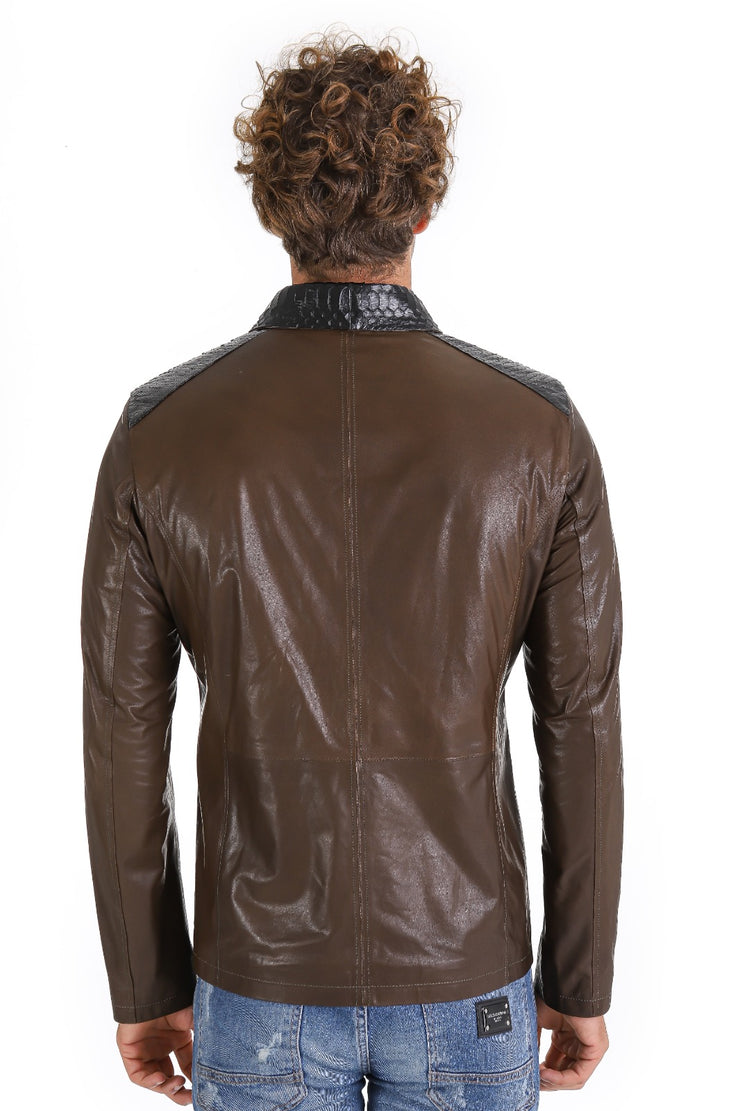The Pitman Brown Leather Jacket