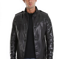 La chaqueta de cuero negra para hombre de Hepler 