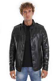 The Hepler  Black Leather Jacket