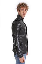 The Hepler  Black Leather Jacket