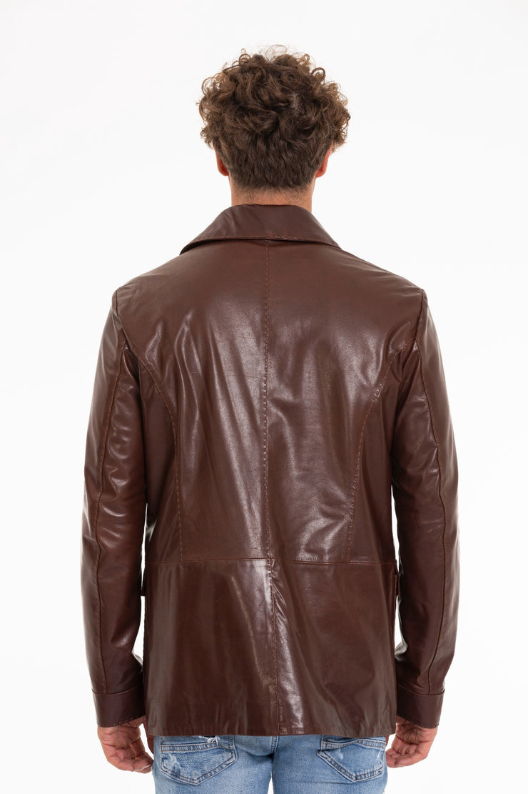 The Turro Brown Leather Jacket