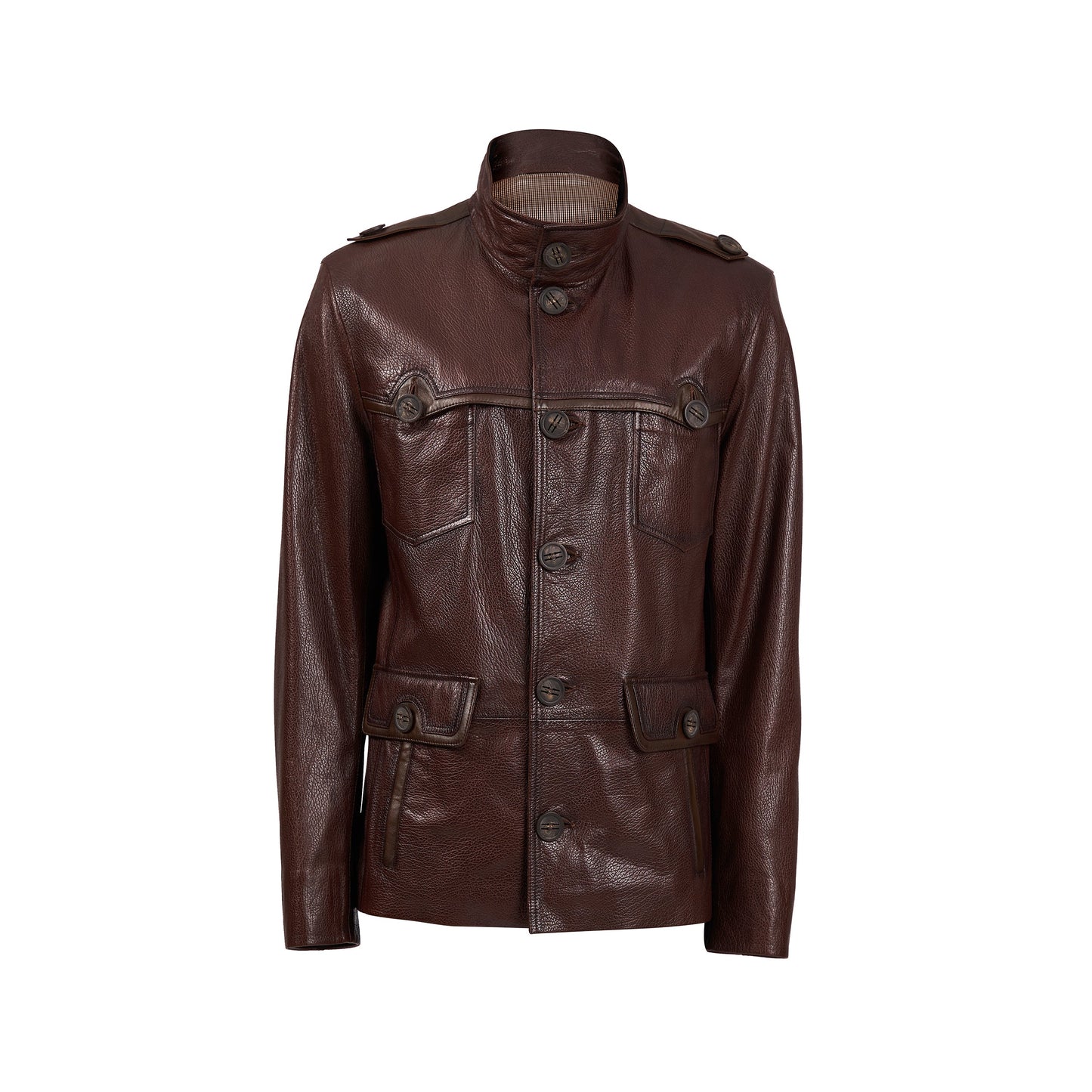 The Montclair Brown Men Leather Jacket