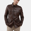 The Montclair Brown Men Leather Jacket