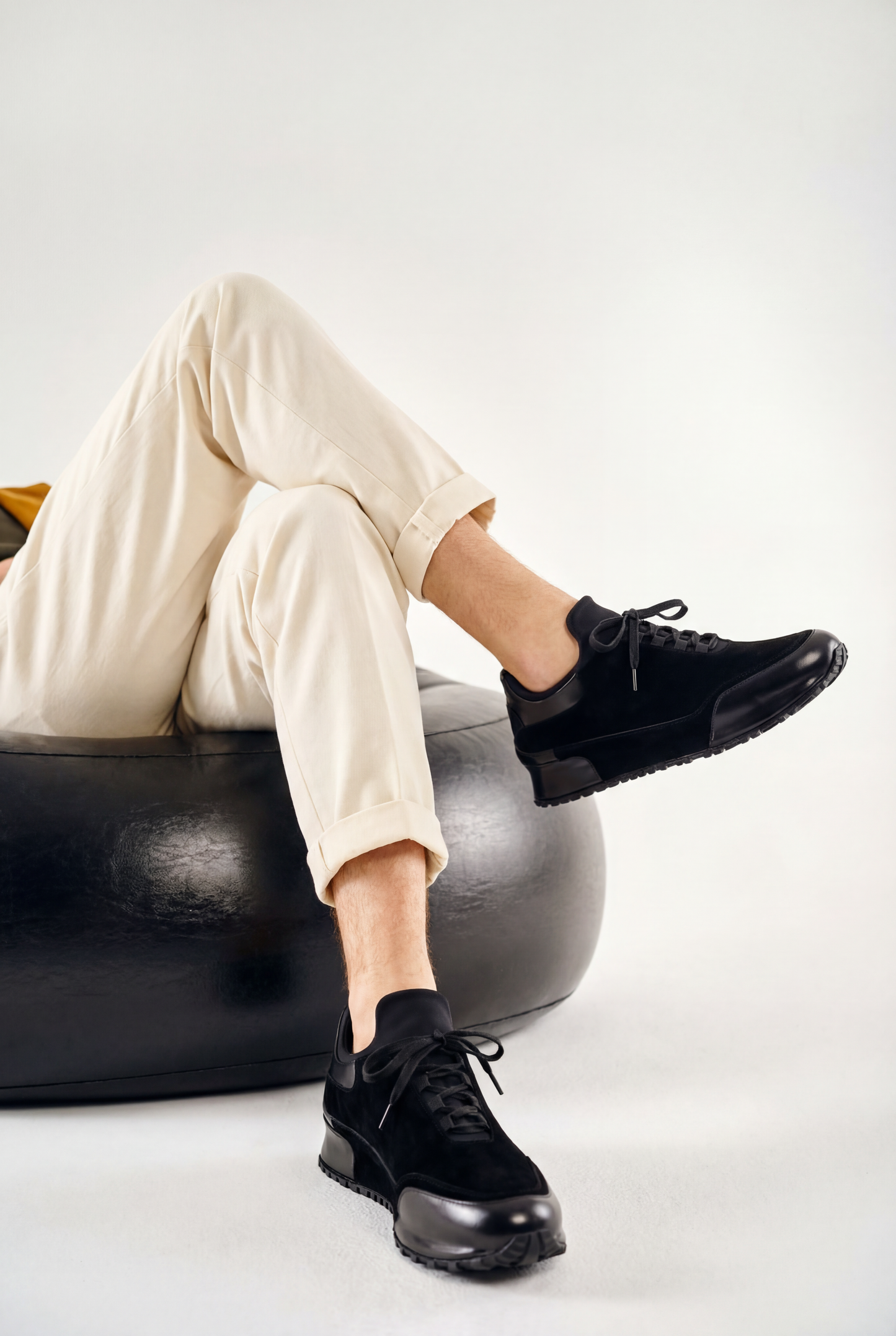 The Hudson Black Suede Men Sneaker