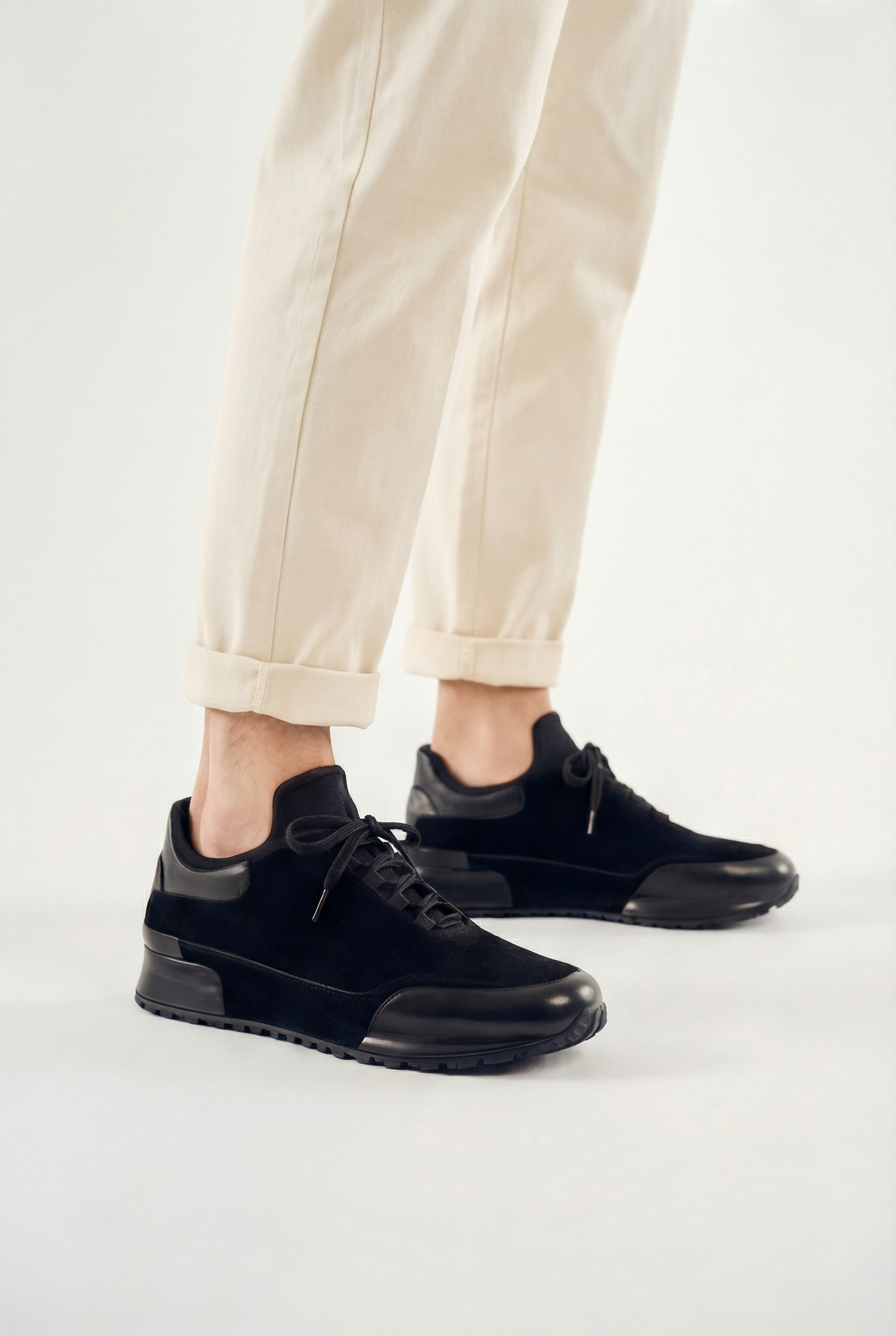 The Hudson Black Suede Men Sneaker