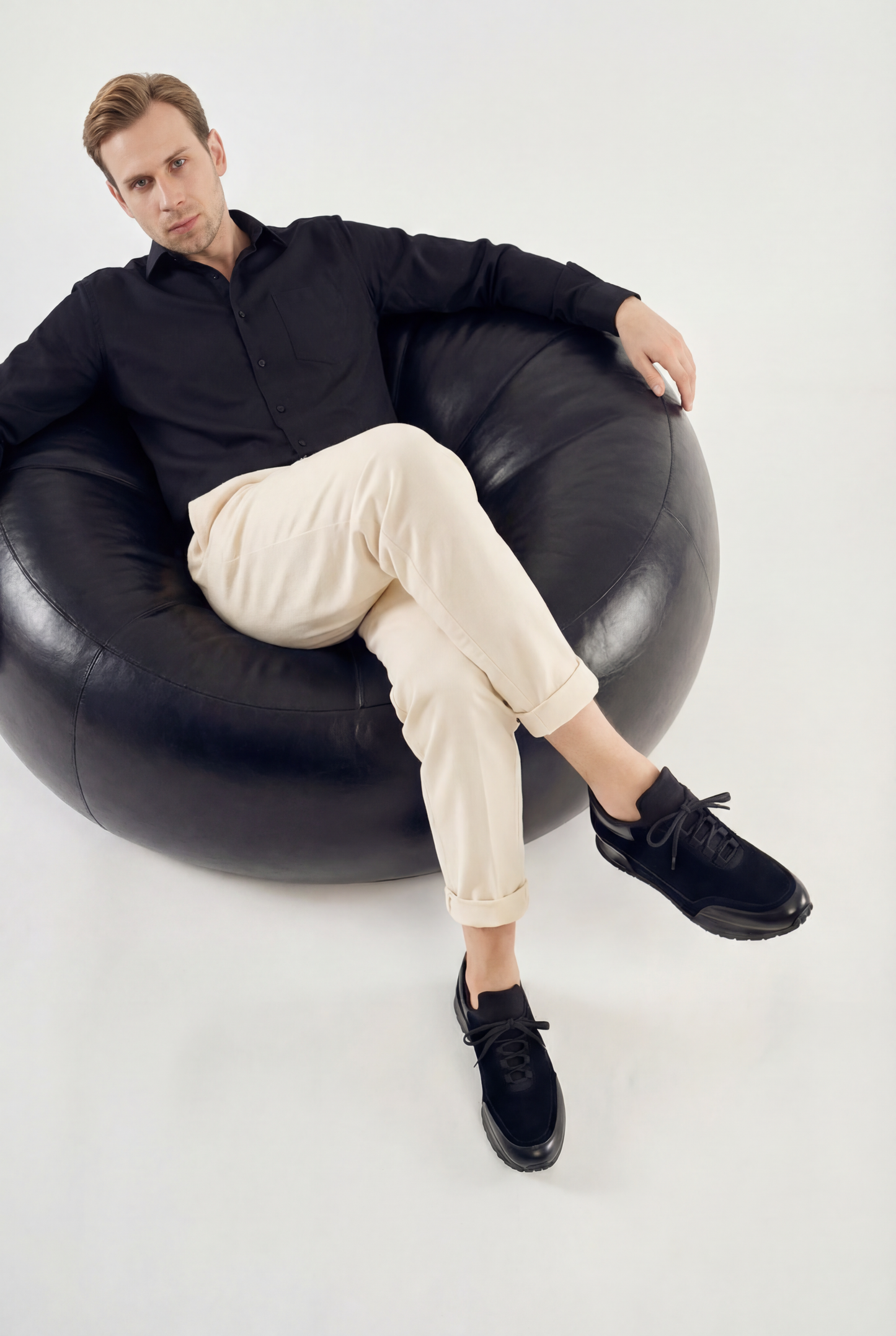 The Hudson Black Suede Men Sneaker