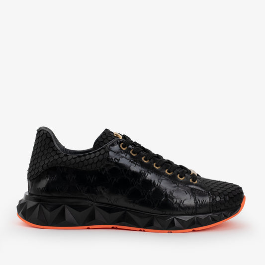 Zapatillas de cuero negras para hombre The Caesars