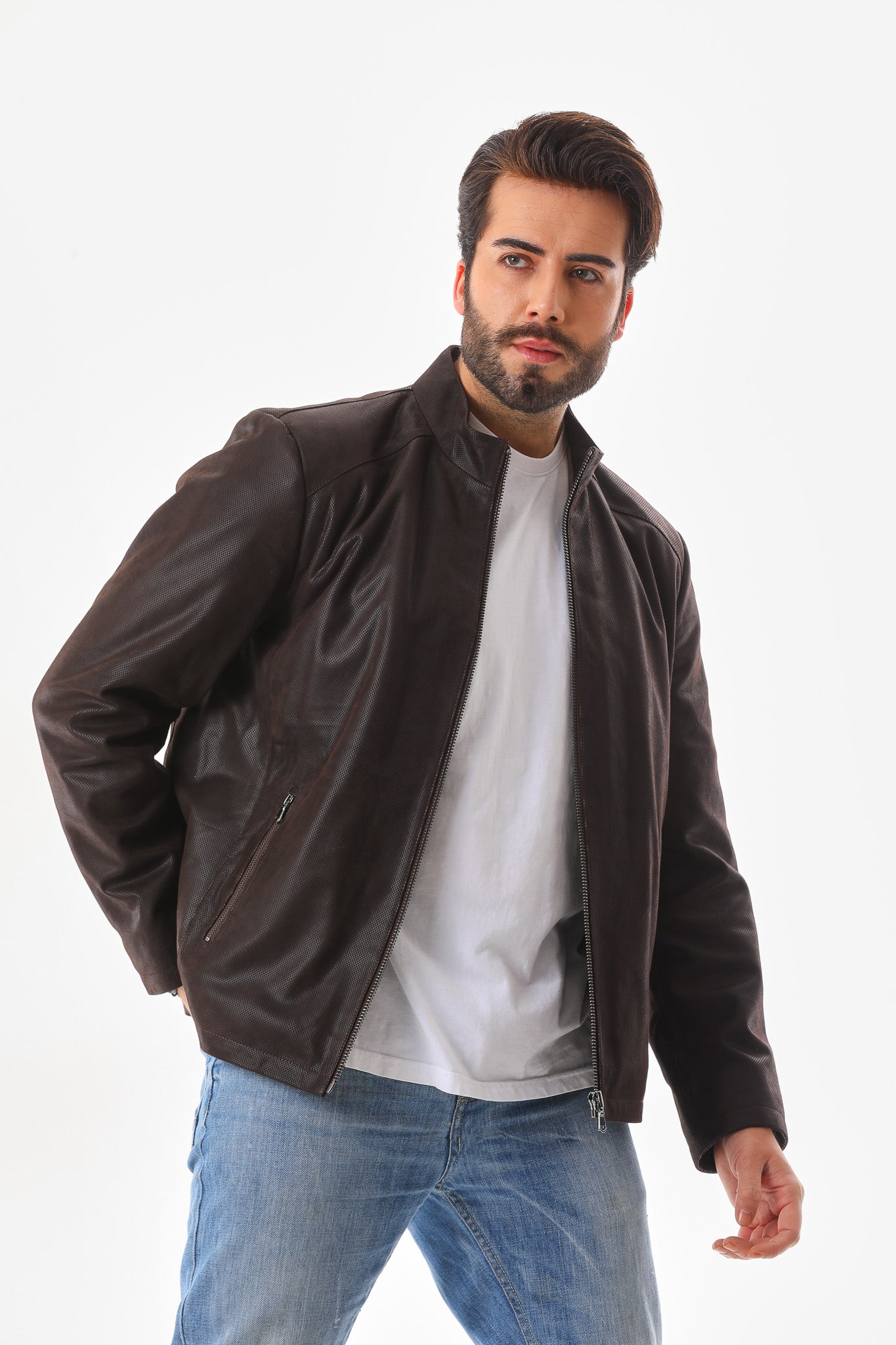 The Varden Brown Leather Men Jacket