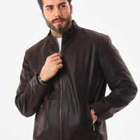 The Varden Brown Leather Men Jacket