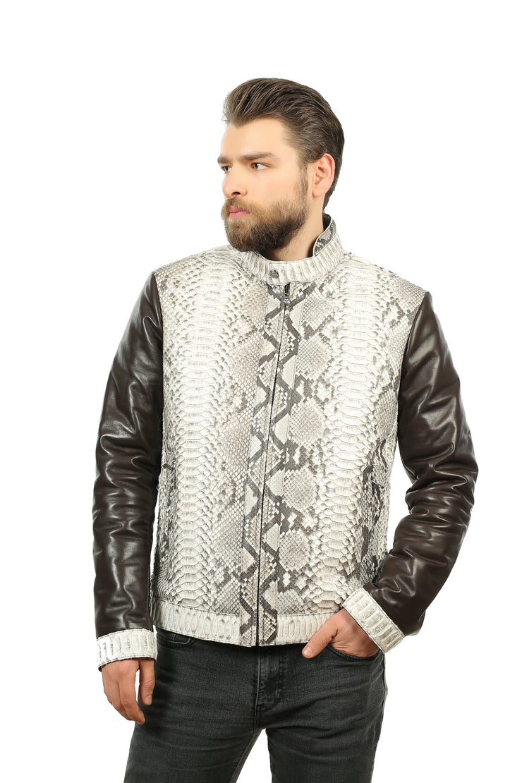 The Masten Pythn Black Leather Jacket