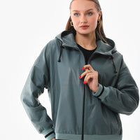 The Polar Green Leather Women Jacket