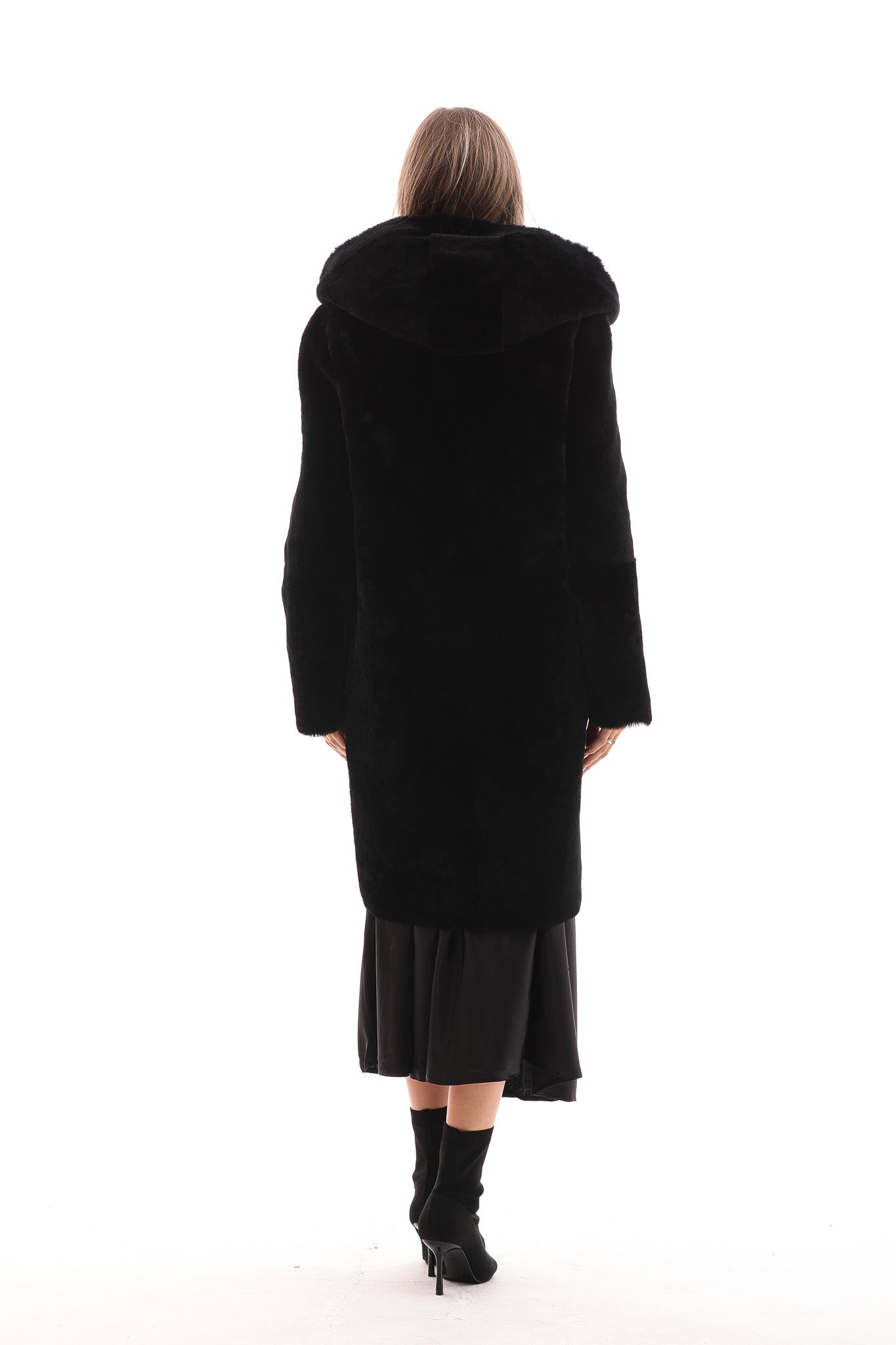 The Noctura Reversible Hooded Shearling Leather Jacket