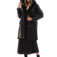 The Noctura Reversible Hooded Shearling Leather Jacket