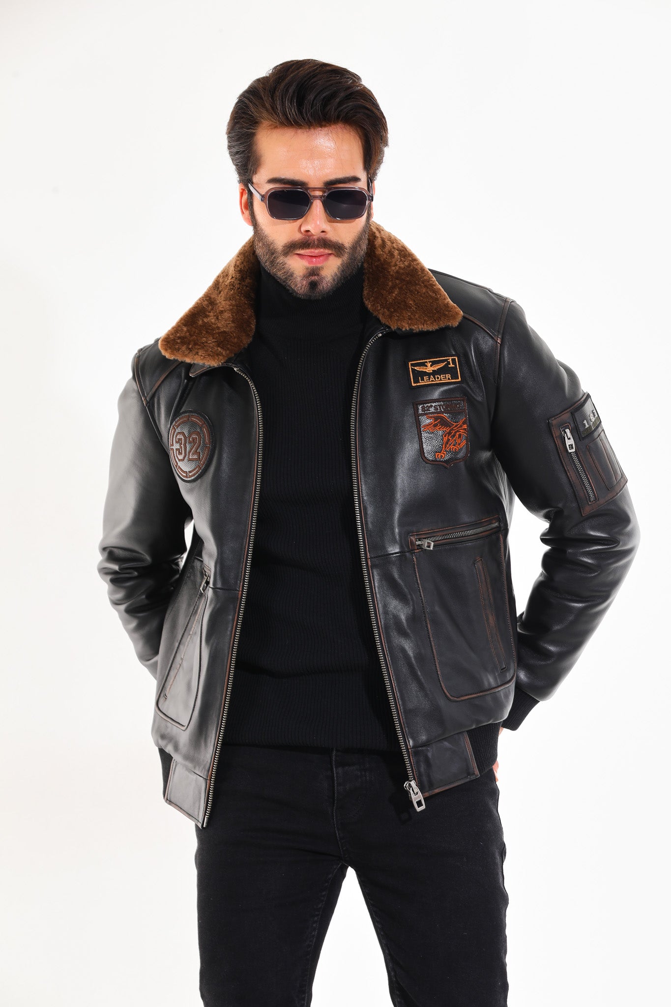 The Northway Vintage Black Lambskin Men Leather Jacket