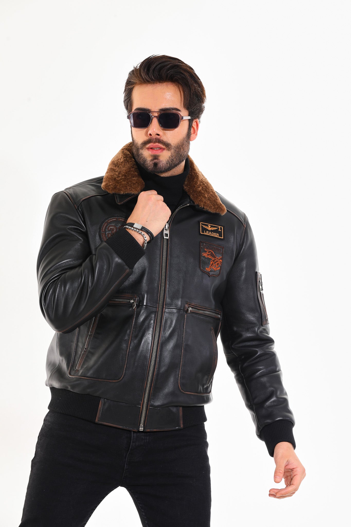 The Northway Vintage Black Lambskin Men Leather Jacket