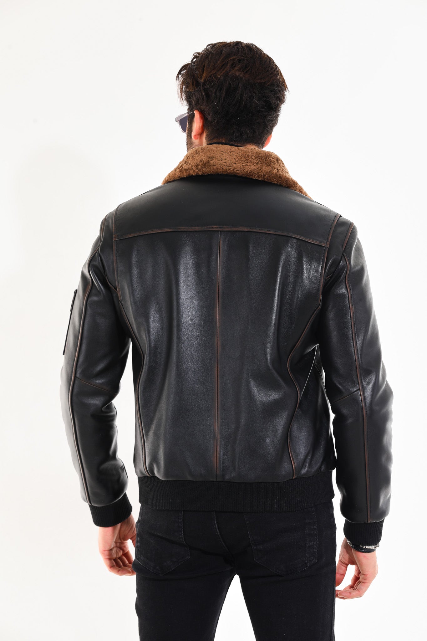 The Northway Vintage Black Lambskin Men Leather Jacket