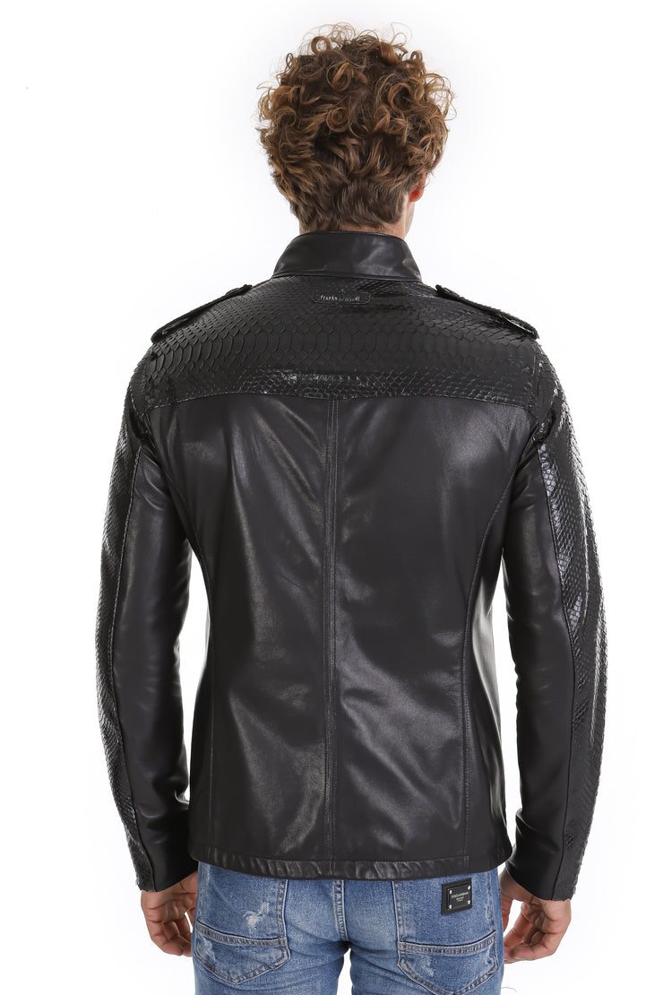 The Hepler  Black Leather Jacket