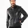 The Rossi Chaqueta de Cuero Negra para Hombre