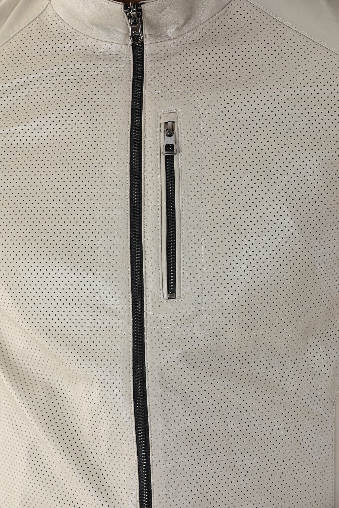 The Como Reversible Cream & Black Leather Bomber Jacket