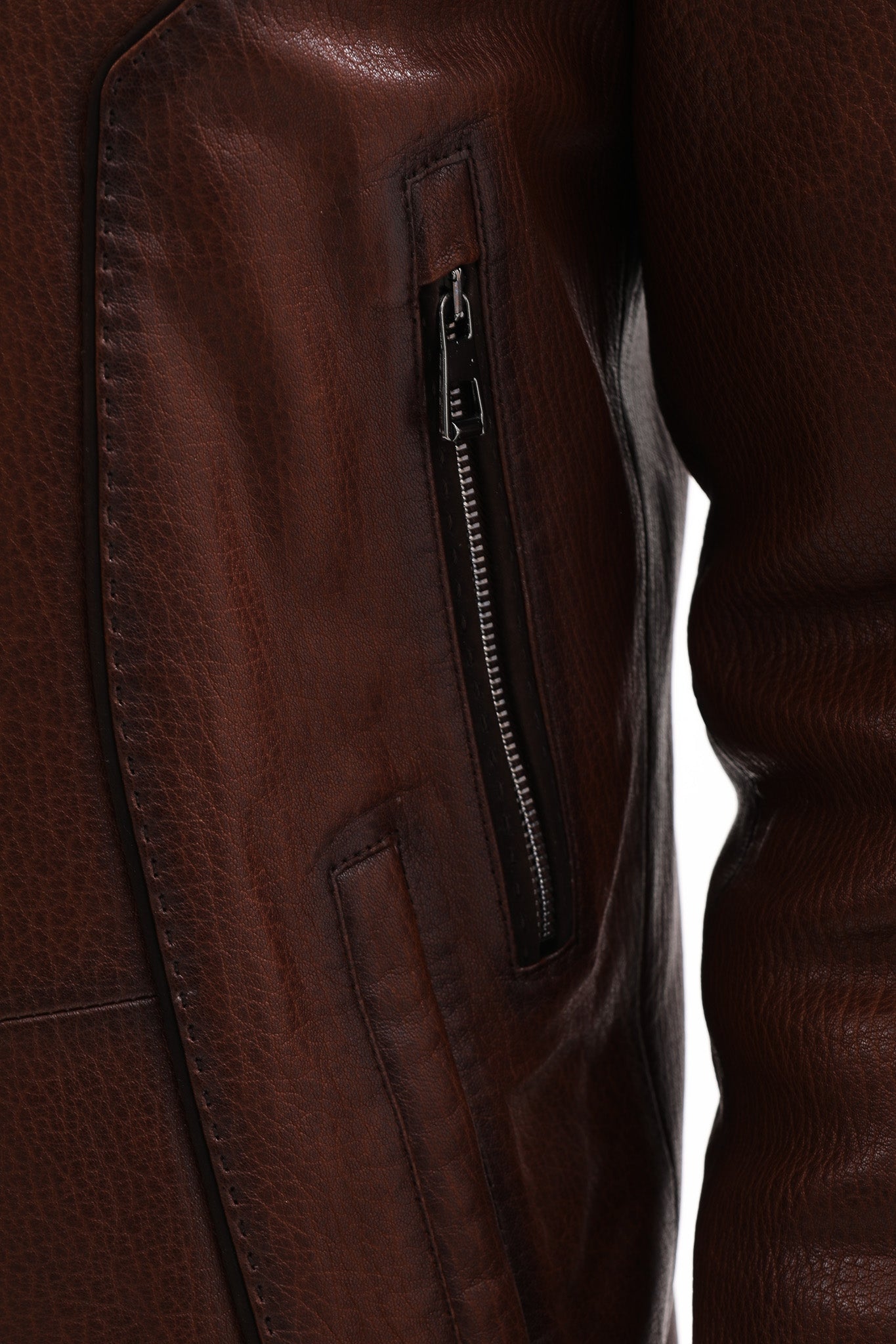 The Bergamo Brown Shearling Leather Men Jacket