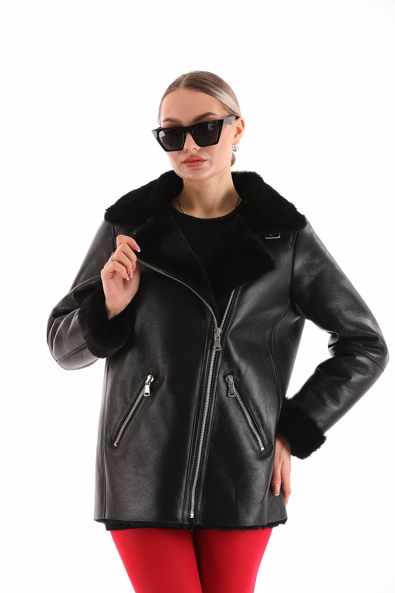 The Prague Black Leather Women Jacket